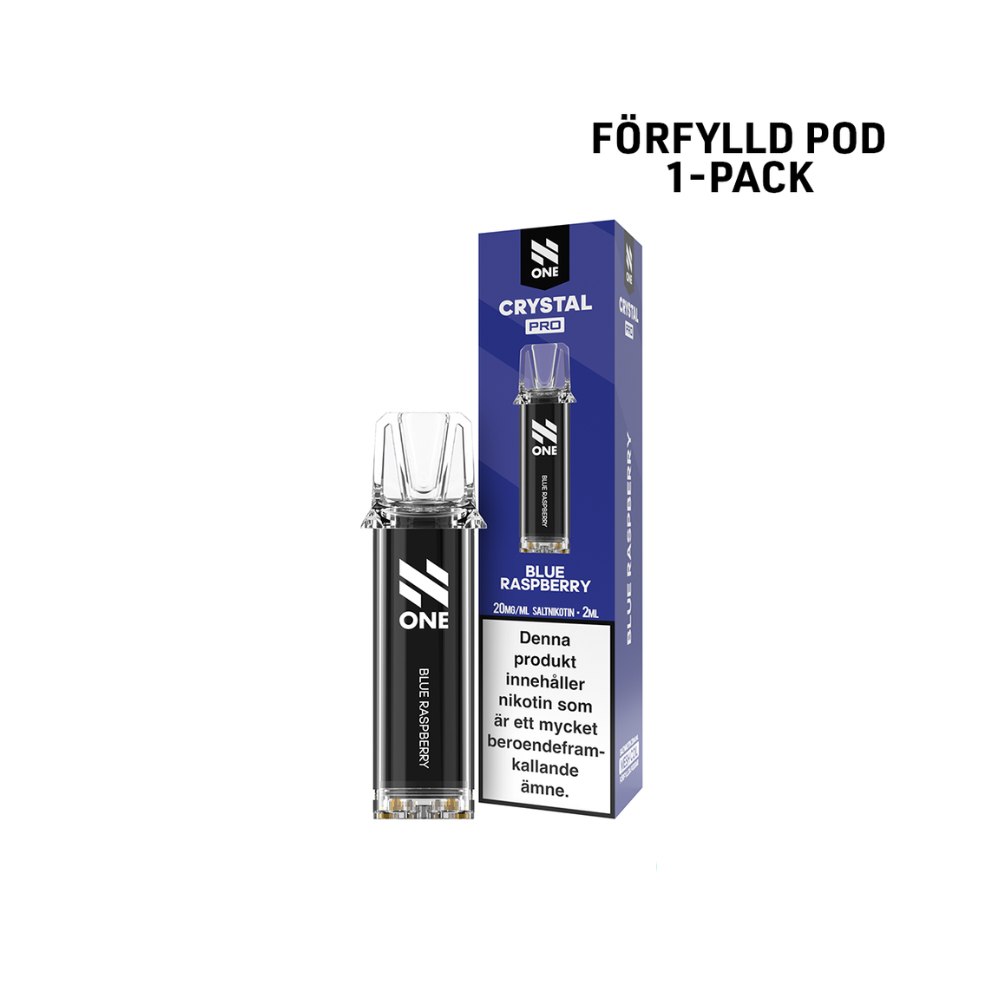 N One Crystal PRO Pod | Blue Raspberry | Förfylld Pod