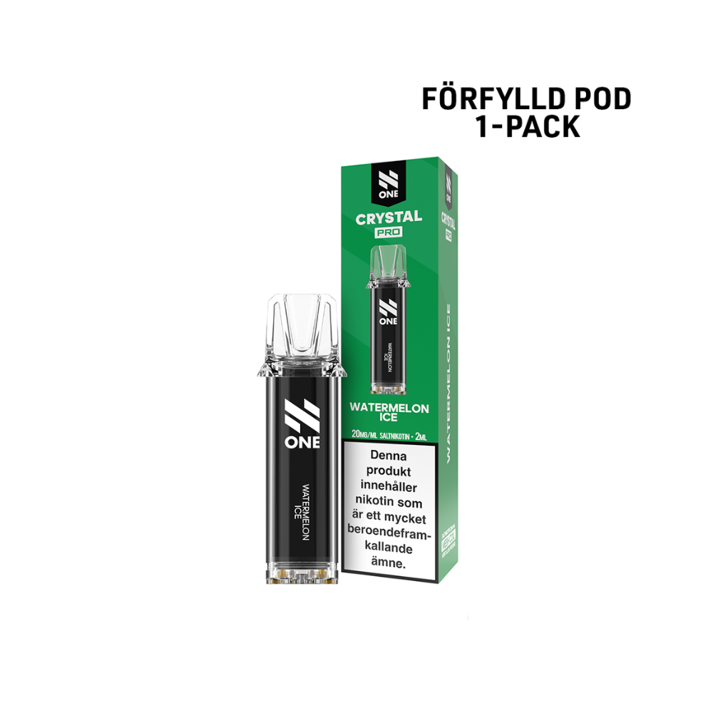 N One Crystal PRO Pod | Watermelon Ice | Förfylld Pod