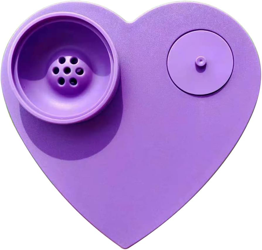 Hjärt Vattenpipa Akryl Box LED | Purple