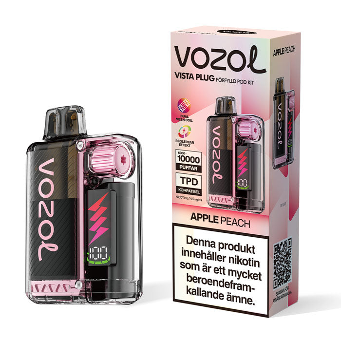 Vozol Vista Plug Apple Peach Disposable Vape (10.000 Puffs)