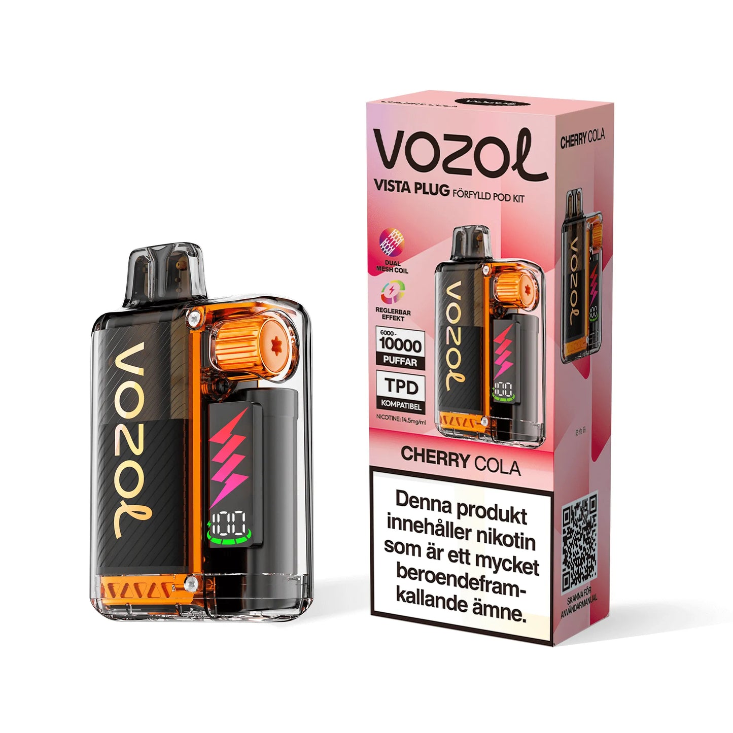 Vozol Vista Plug Cherry Cola Disposable Vape (10.000 Puffs)