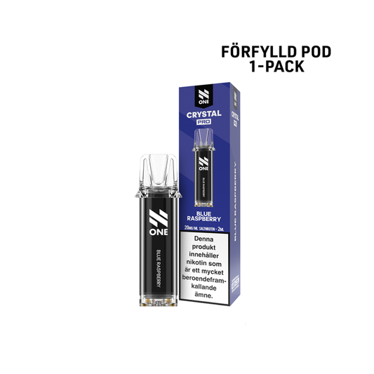N One Crystal PRO Pod | Blue Raspberry | Förfylld Pod
