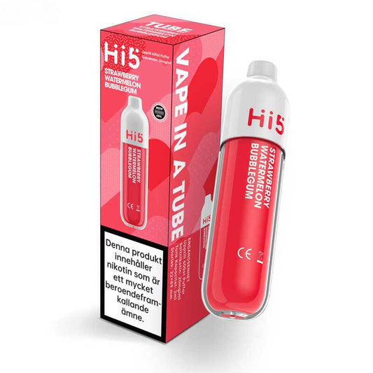 Hi5 Mesh Tube Mini Strawberry Watermelon Bubbelgum 20mg 600 Puffar