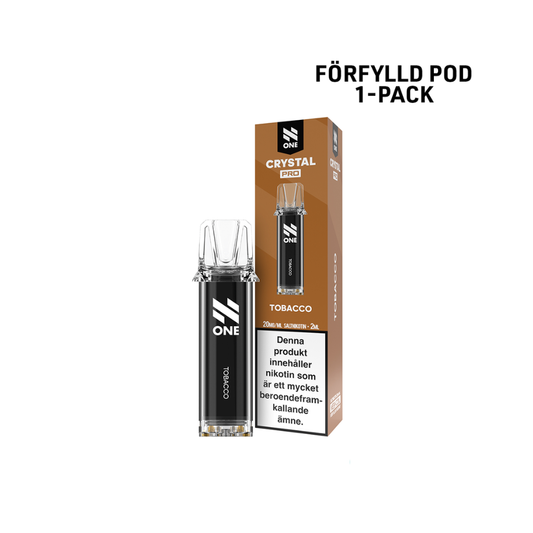 N One Crystal PRO Pod | Tobacco | Förfylld Pod