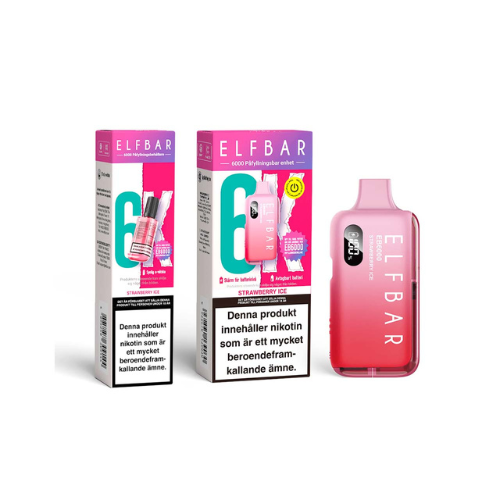 Elfbar 6K Mesh | Strawberry Ice | Engångs Vape | 14mg