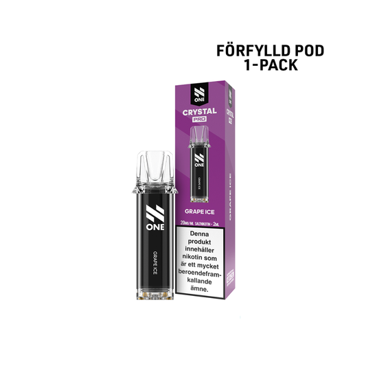 N One Crystal PRO Pod | Grape Ice | Förfylld Pod