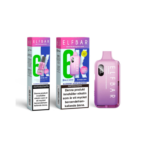 Elfbar 6K Mesh | Blueberry Sour Raspberry | Engångs Vape | 14mg