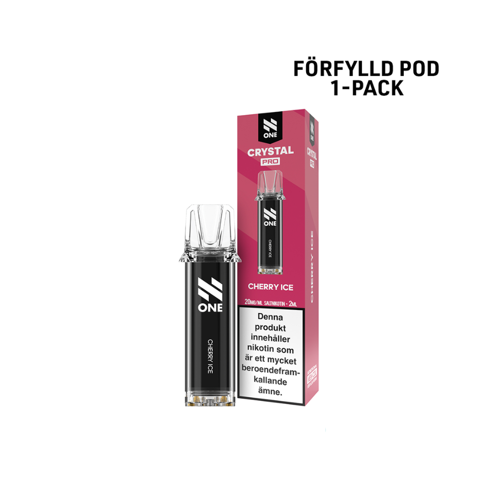 N One Crystal PRO Pod | Cherry Ice | Förfylld Pod