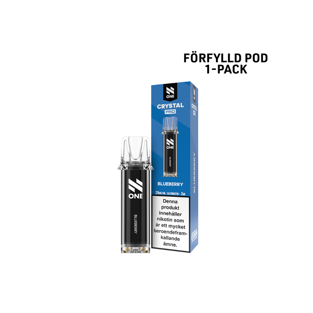 N One Crystal PRO Pod | Blueberry | Förfylld Pod