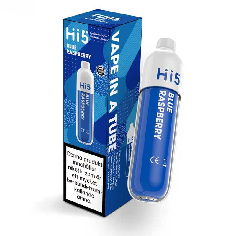 Hi5 Mesh Tube Mini Blue Raspberry 20mg 600 Puffar