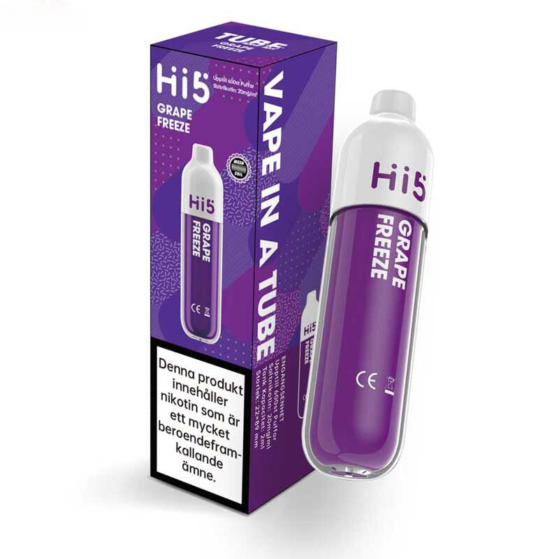 Hi5 Mesh Tube Mini Grape Freeze 20mg 600 Puffar