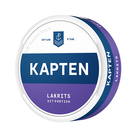 Kapten Vit Lakrits Portion