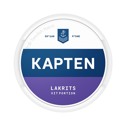 Kapten Vit Lakrits Portion