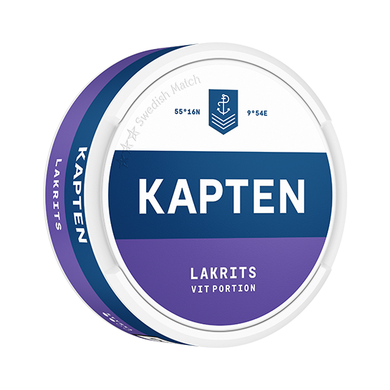 Kapten Vit Lakrits Portion