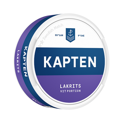 Kapten Vit Lakrits Portion
