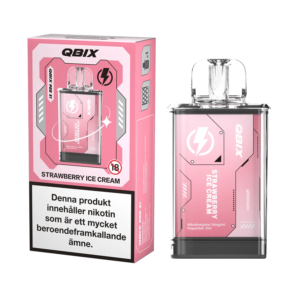 QBIX Pod Strawberry Ice Cream