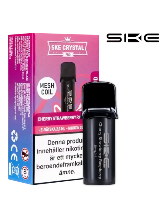 SKE Crystal Pro Pod Cherry Strawberry Raspberry 20mg