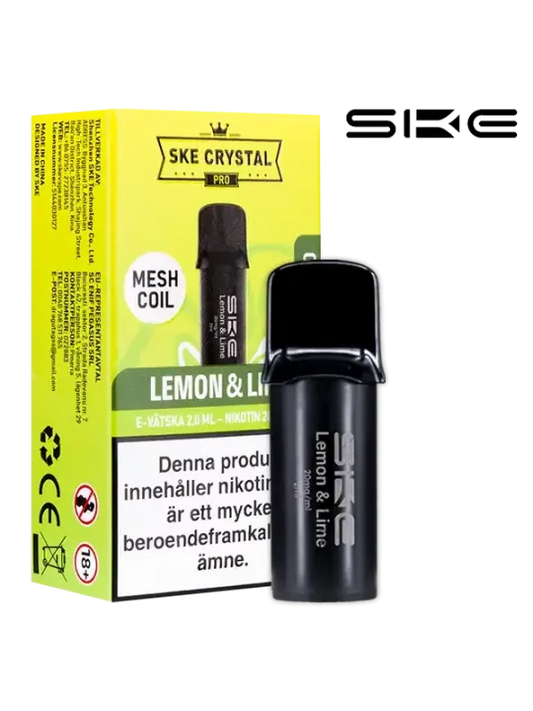 SKE Crystal Pro Pod Lemon & Lime 20mg