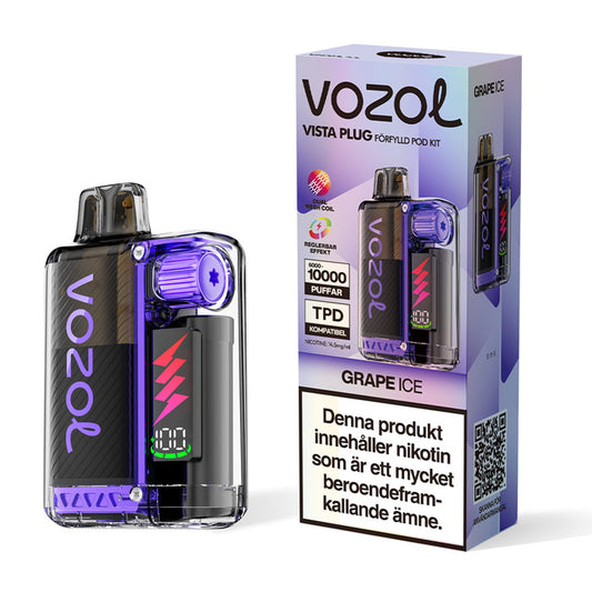 Vozol Vista Plug Grape Ice Disposable Vape  (10.000 Puffs)