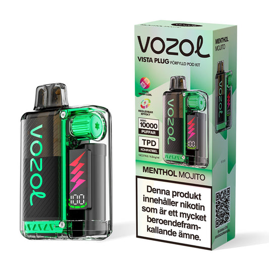 Vozol Vista Plug Menthol Mojito Disposable Vape  (10.000 Puffs)